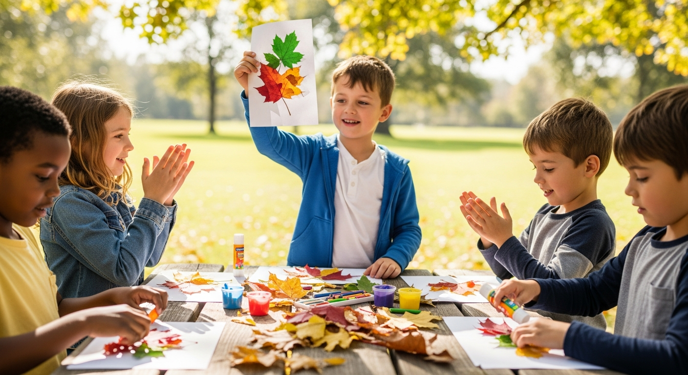 Delightful & Easy Leaf Crafts for Kids cover image