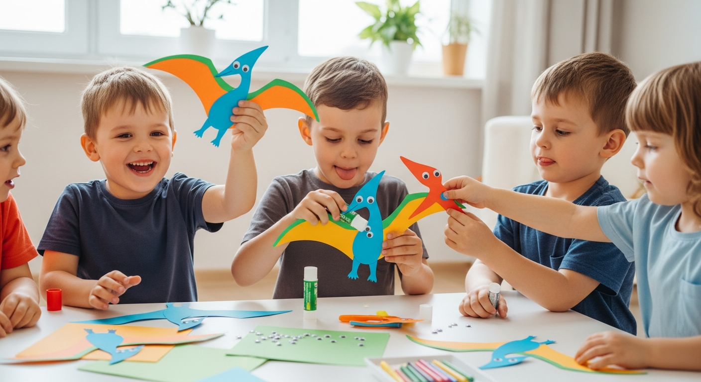 Easy Pterodactyl Craft for Kids: Soar into Learning & Fun! cover image