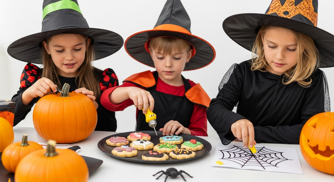 Diversión de miedo: Imagen de portada de Actividades para fiestas de Halloween para niños