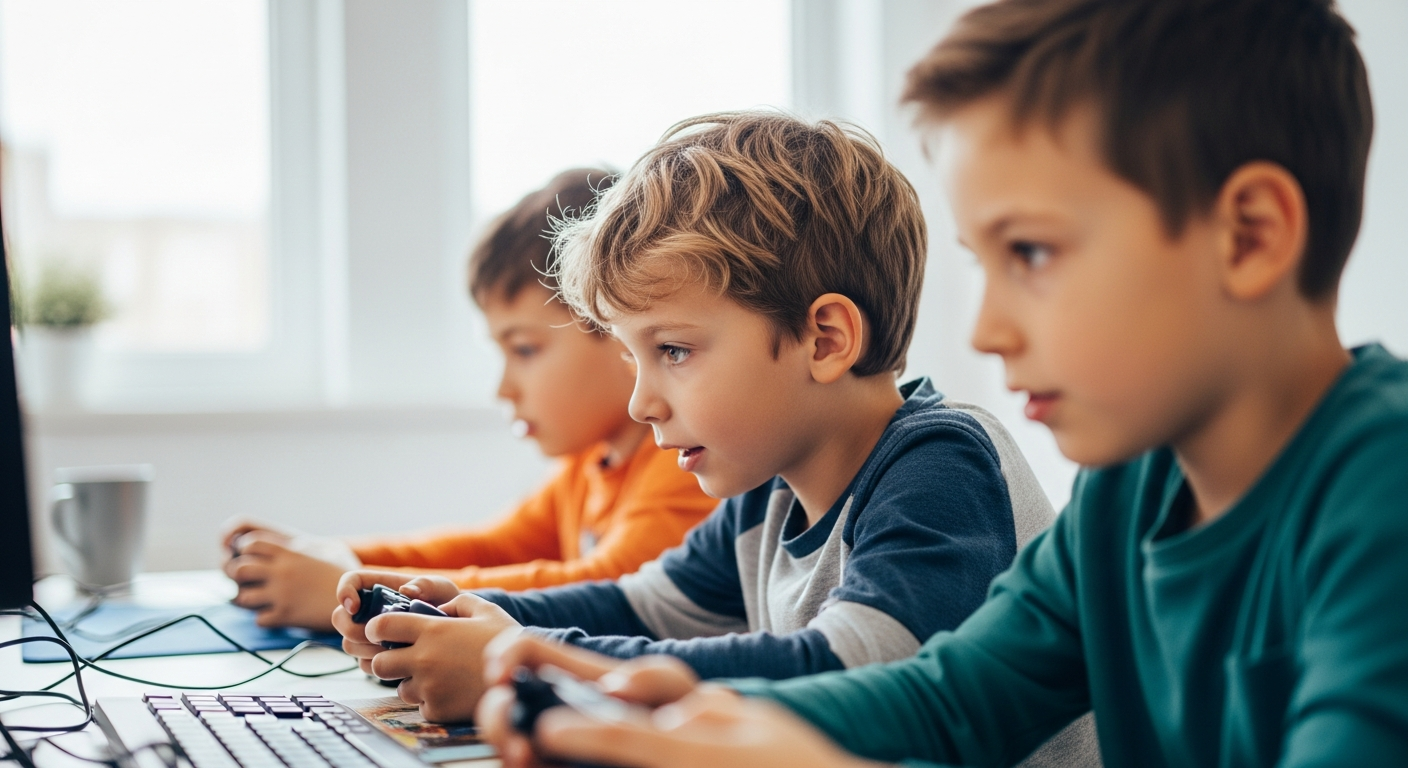 Imagen de la portada de Juegos Atractivos: Divertidos Juegos de Ordenador para Niños