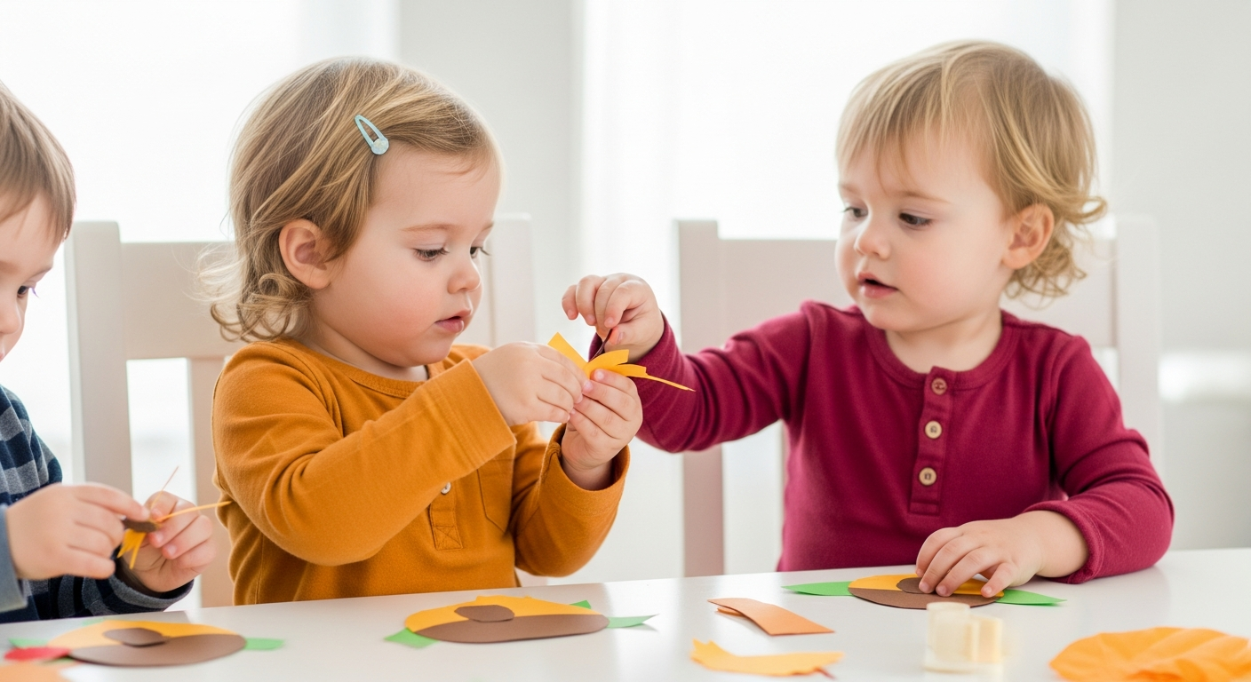 Easy Thanksgiving Toddler Crafts for 2 Year Olds cover image