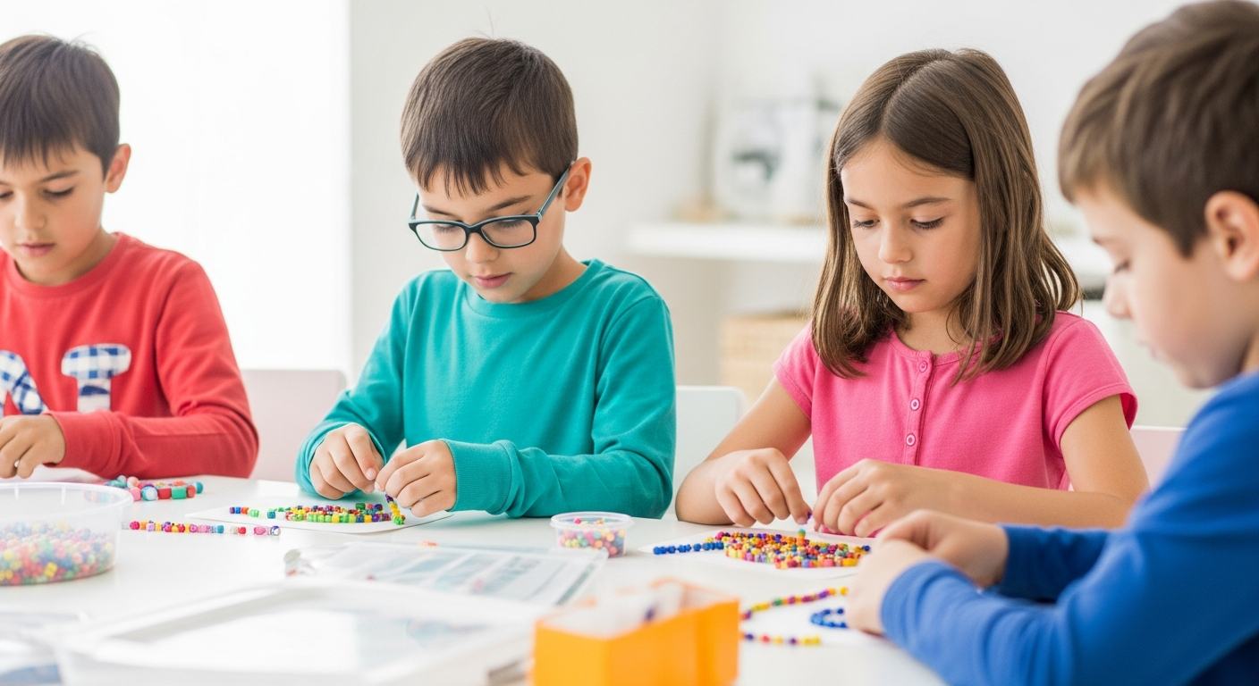 Simple Bead Crafts for Kids: Fun, Learning & Skill Building cover image