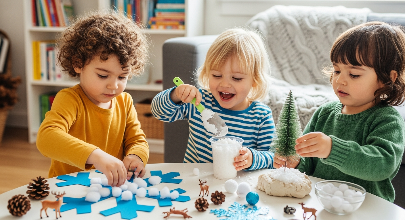 25 Creative Winter Themed Toddler Activities for Home Play cover image