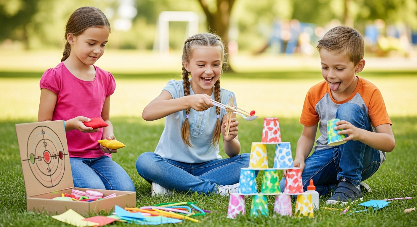 Fun DIY Games for Kids: Spark Joy & Skills for Growing Minds cover image