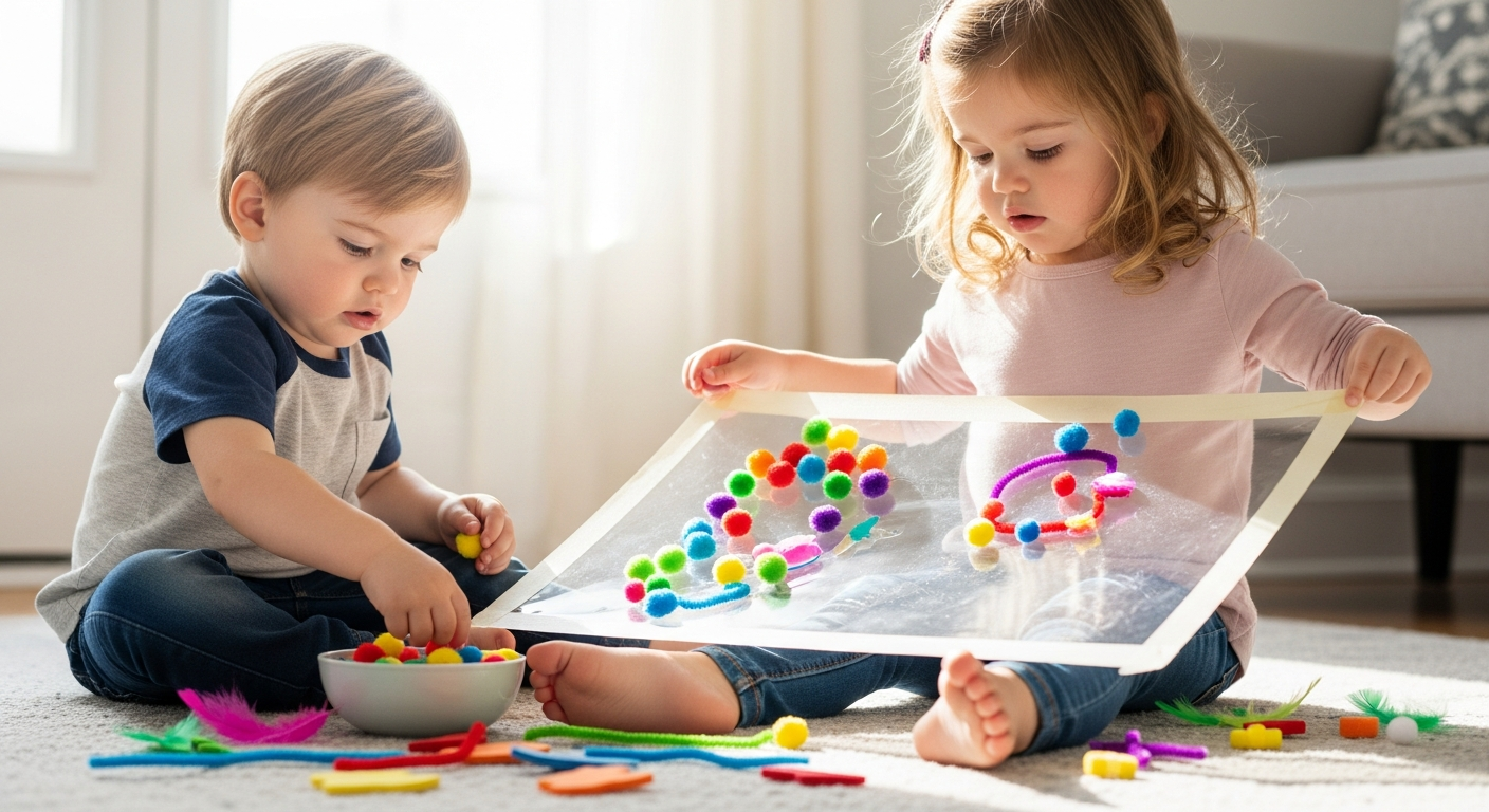 7 Creative Contact Paper Toddler Activity Ideas for Speech and Play cover image