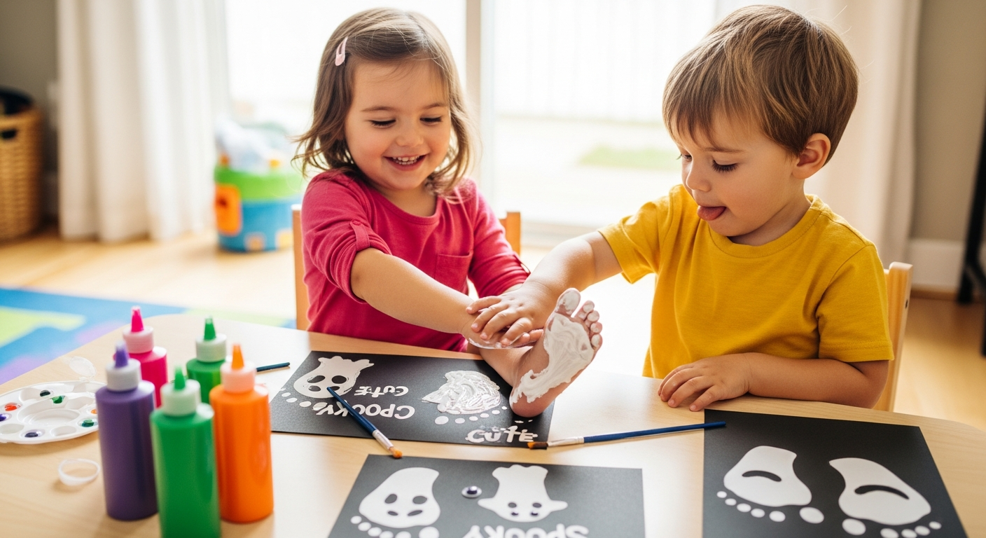 Spooky Cute: The Best Toddler Ghost Footprint Craft cover image