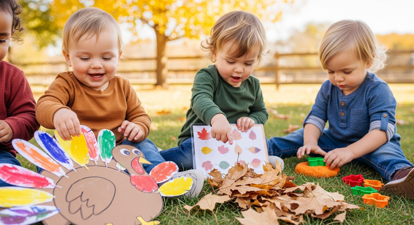 21 Fun Thanksgiving Toddler Learning Activities cover image