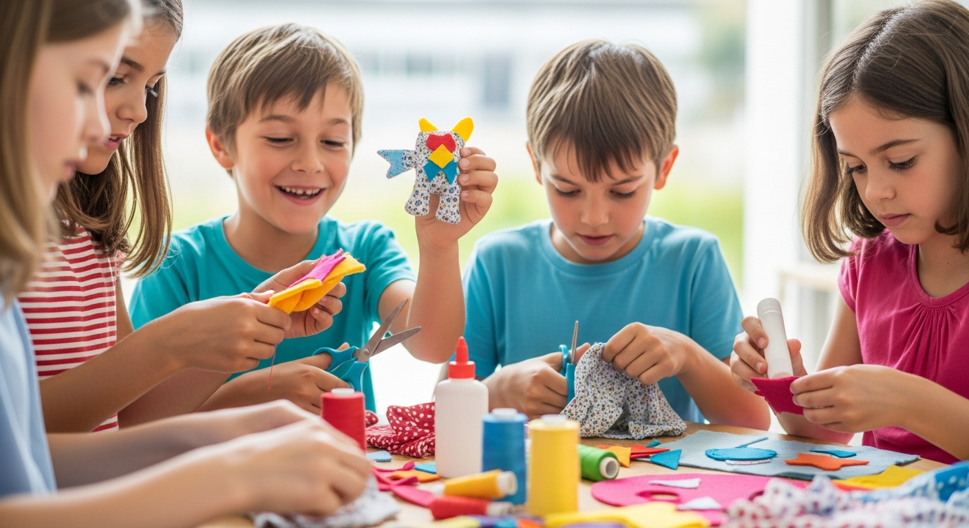 Easy Fabric Crafts for Kids: Simple Projects & Big Smiles cover image