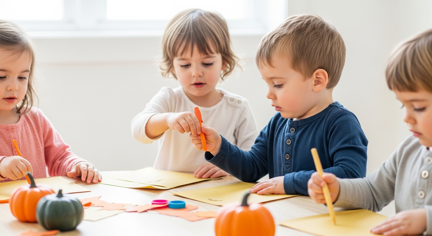 Fun Fall Crafts for Toddler to Boost Language and Play cover image