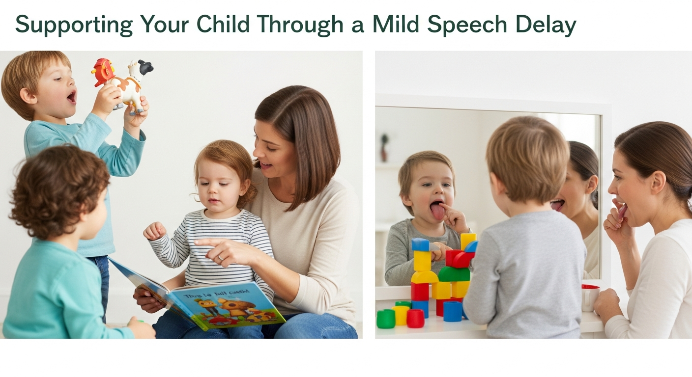 Imagen de portada de Apoyando a tu hijo/a durante un leve retraso del habla
