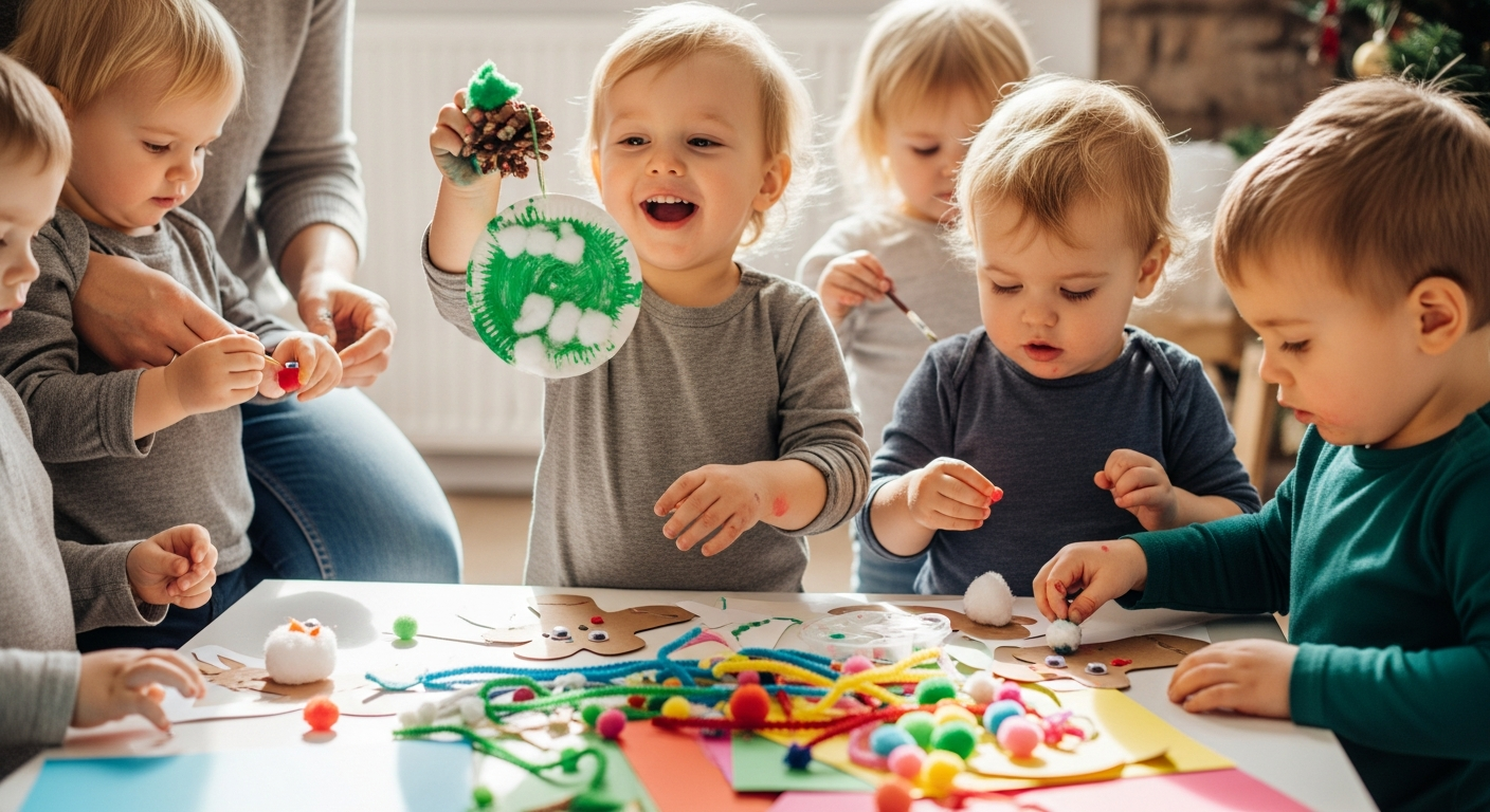 25 Fun and Easy Toddler Christmas Crafts for Families cover image