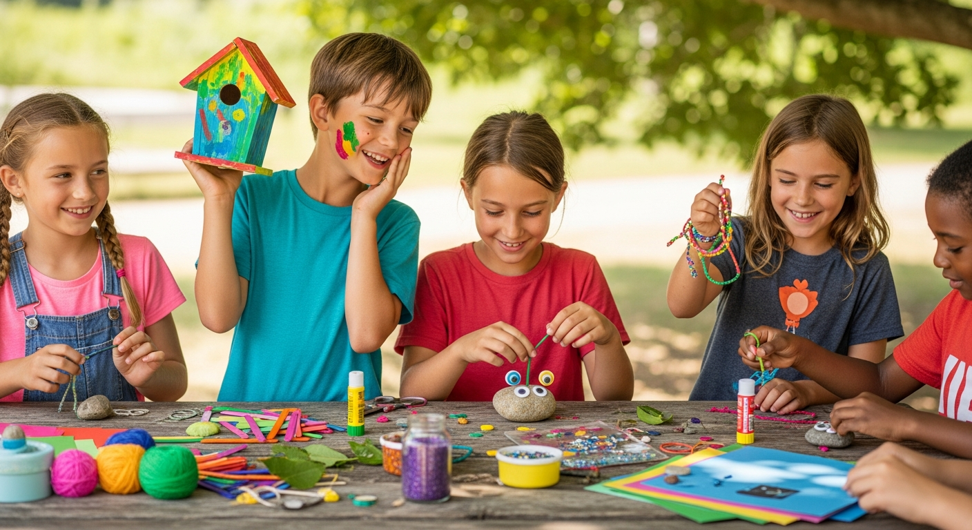 Easy Summer Camp Crafts: Joyful Creations for Kids cover image