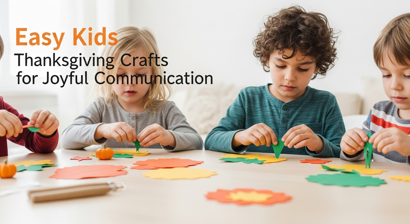 Easy Kids Thanksgiving Crafts for Joyful Communication cover image