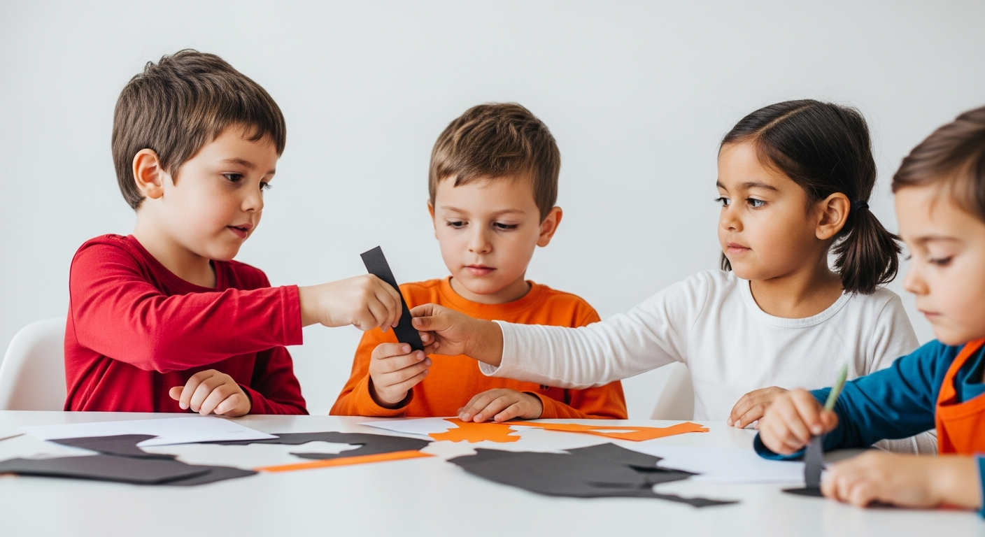 Spooky Fun: Easy Construction Paper Halloween Crafts for Kids cover image