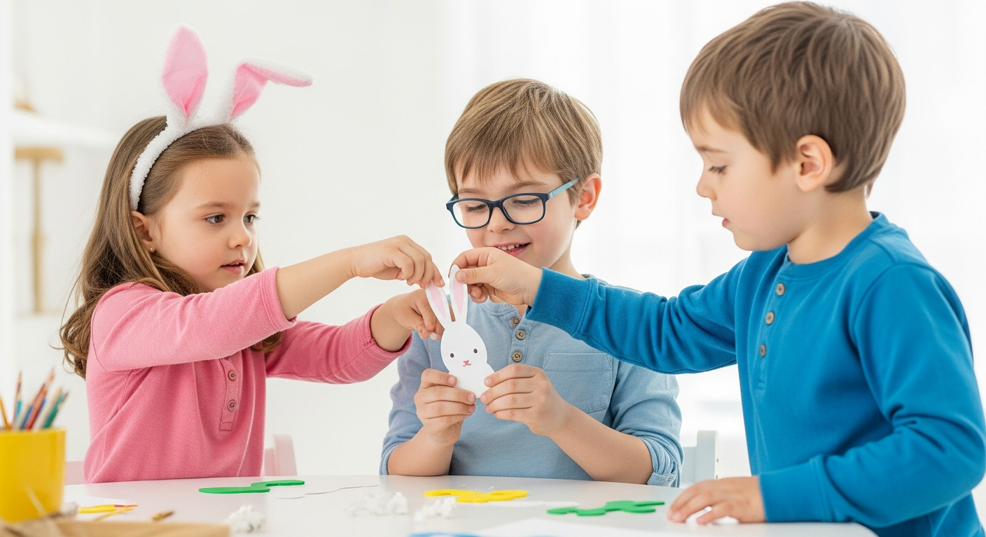Easy Easter Crafts for Kids: Fun, Festive & Skill-Building cover image