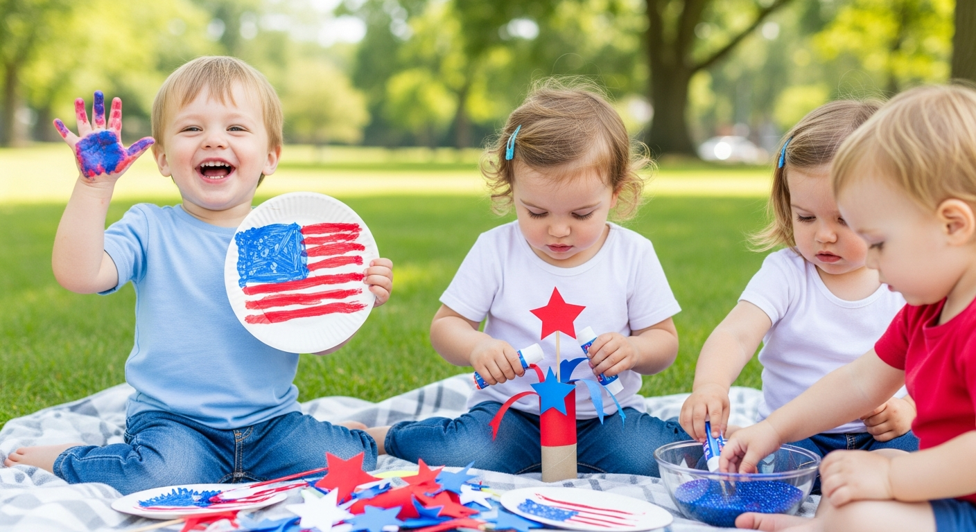 15 Fun Toddler 4th of July Crafts for Holiday Play cover image