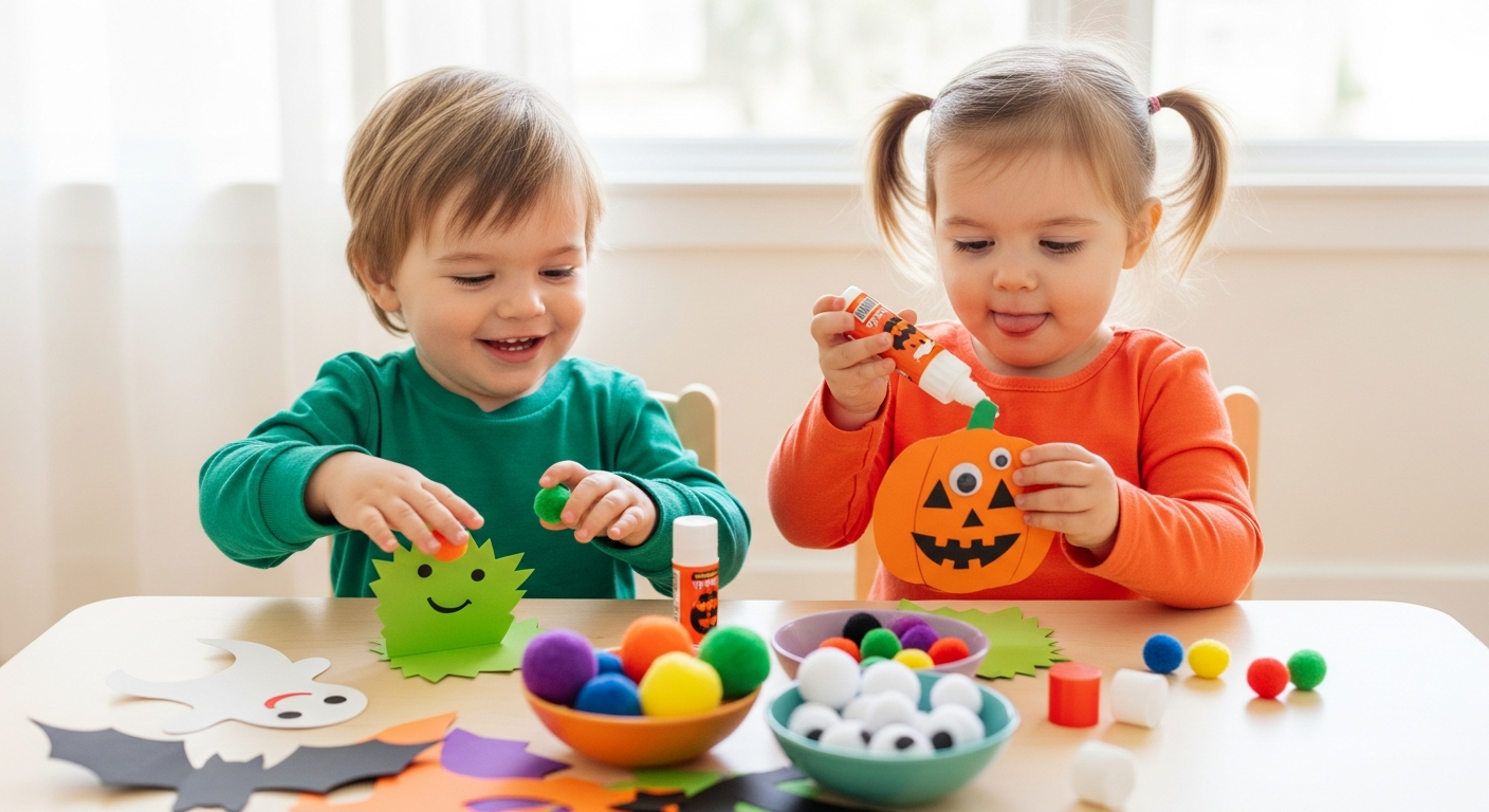 Creative Halloween Crafts for 2-Year-Old Toddlers cover image