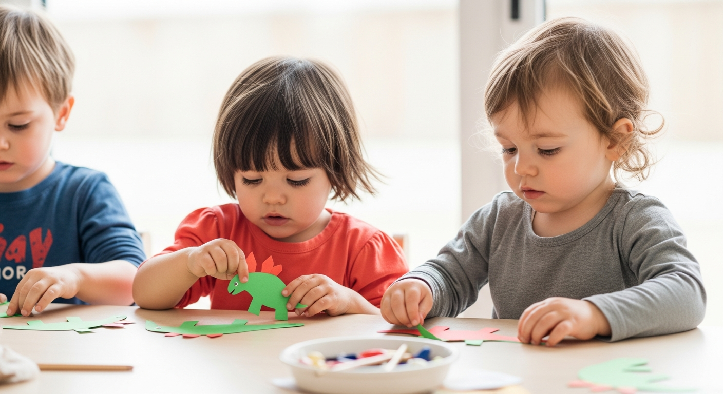 Creative Toddler Dinosaur Crafts for Language Growth cover image
