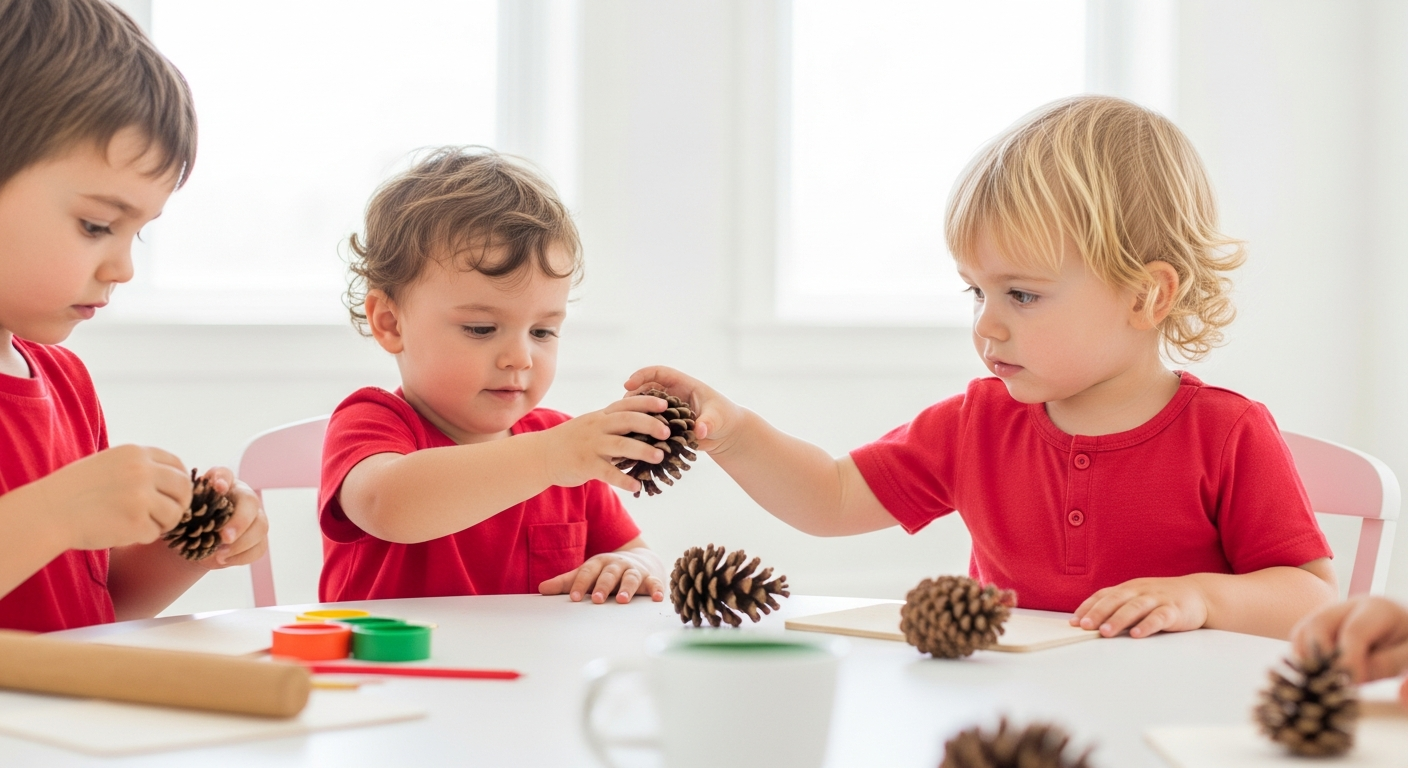 Imagen de portada de 15 Manualidades Creativas con Piñas para Niños Pequeños: ¡A Jugar con la Naturaleza!