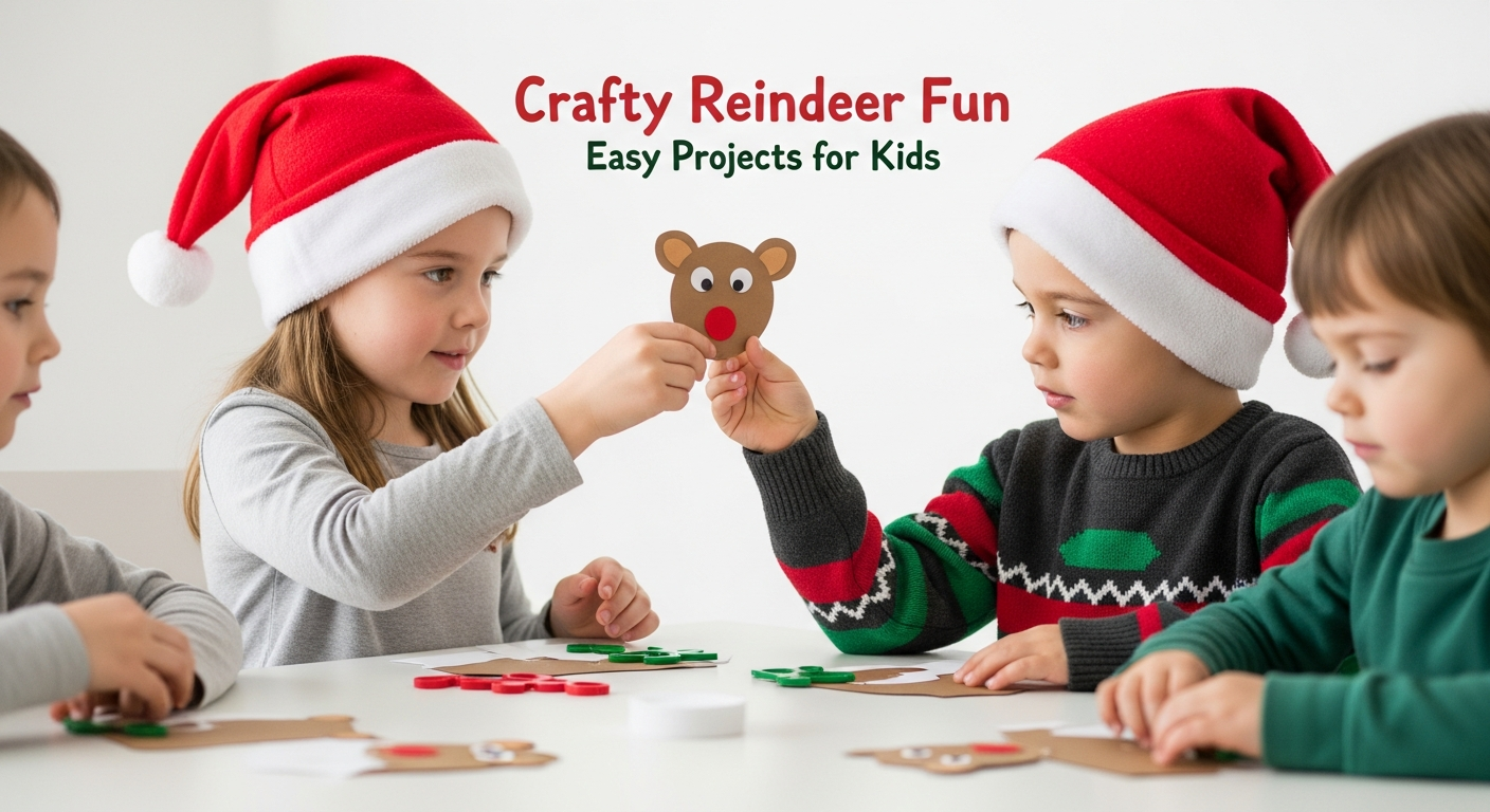 Crafty Reindeer Fun: Easy Projects for Kids cover image