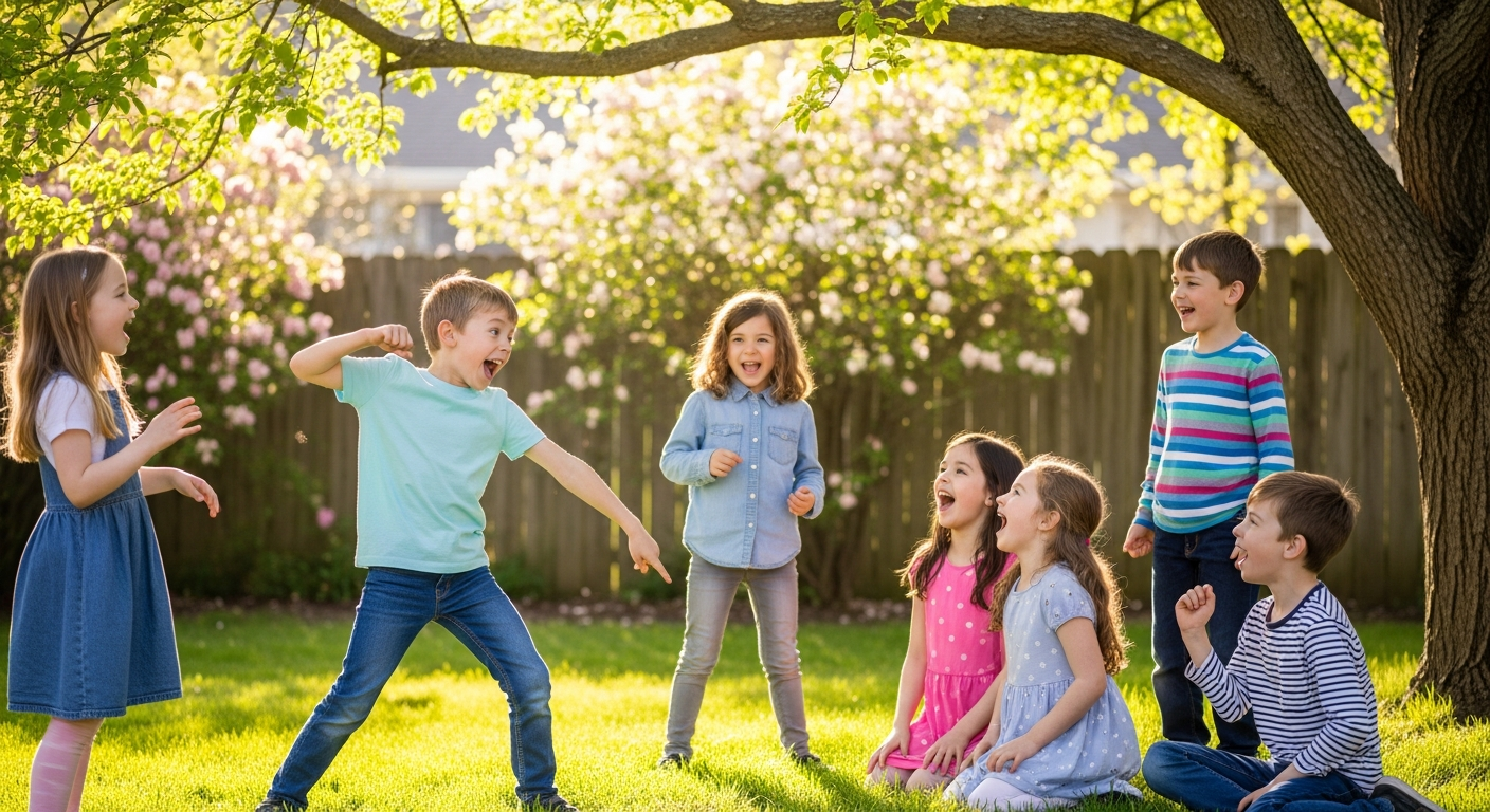 Fun Party Games for Kids: No Equipment Needed! cover image