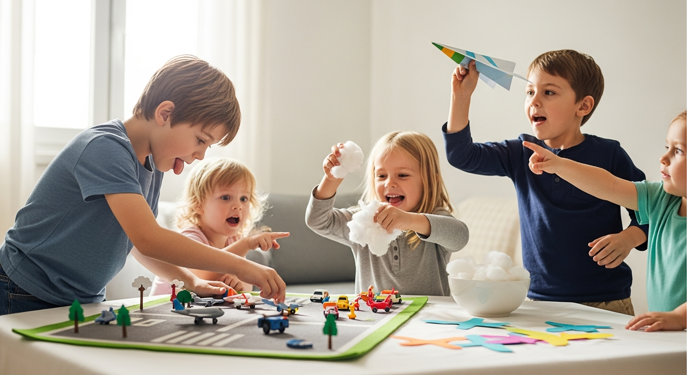 Fun Airplane Activities for Kids: Smooth Flights & Happy Little Travelers cover image