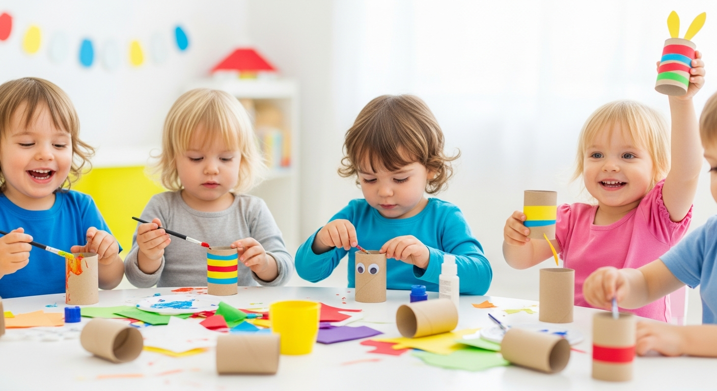 Creative Toddler Crafts with Toilet Paper Rolls cover image