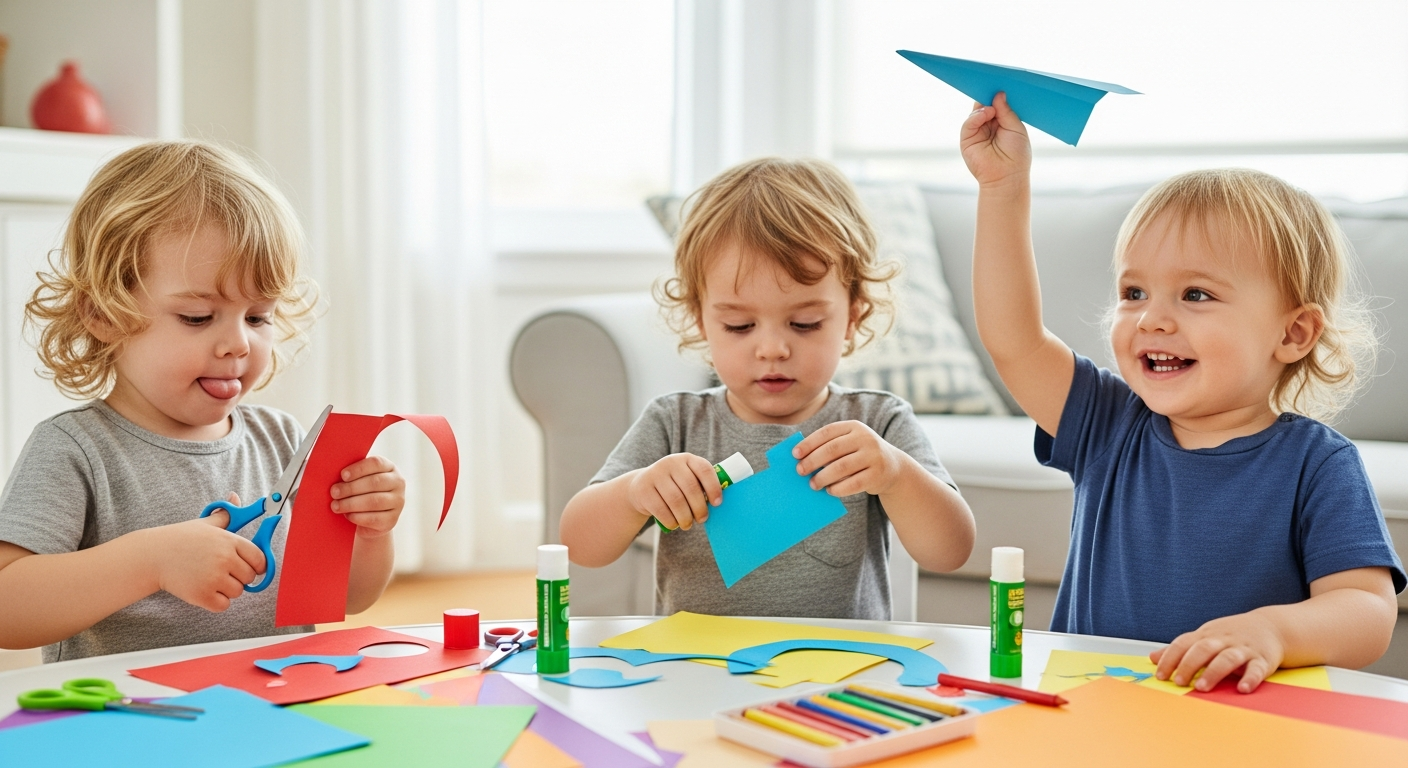 Fun and Easy Construction Paper Toddler Crafts for Home cover image