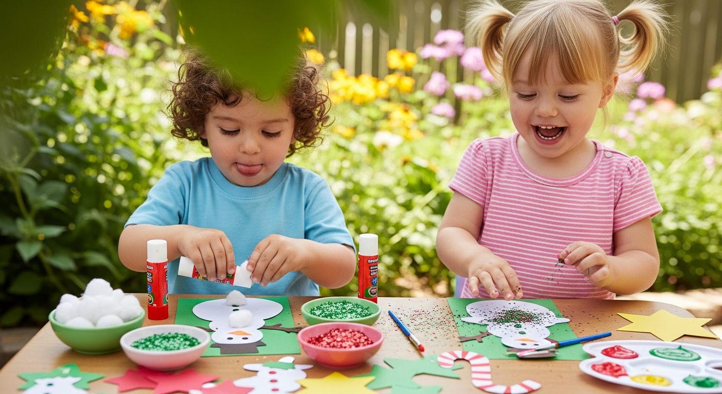 Festive Christmas in July Toddler Crafts for Summer Fun cover image