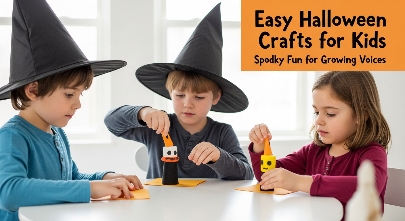 Easy Halloween Crafts for Kids: Spooky Fun for Growing Voices cover image