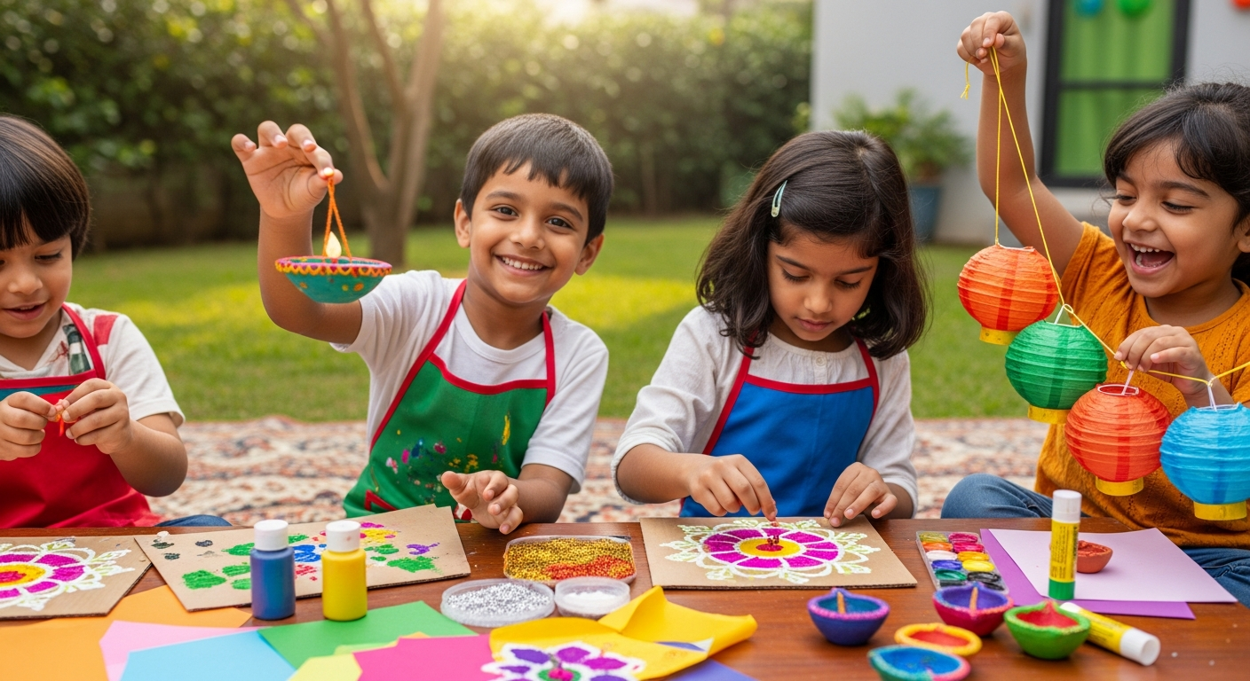 Colorful Celebrations: Easy Diwali Crafts for Kids cover image