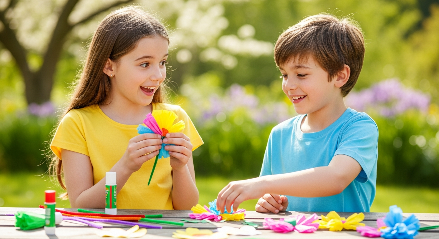 Blossoming Voices: Easy Flower Crafts for Kids That Grow Communication Skills cover image