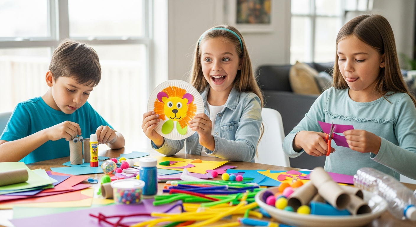 40+ Easy Crafts for Kids to Do at Home: Sparking Joy and Language Growth cover image