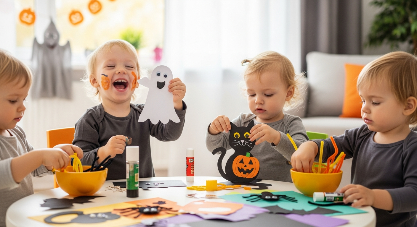 Imagen de portada de 15 Ideas Creativas de Actividades de Halloween para Niños Pequeños en Casa
