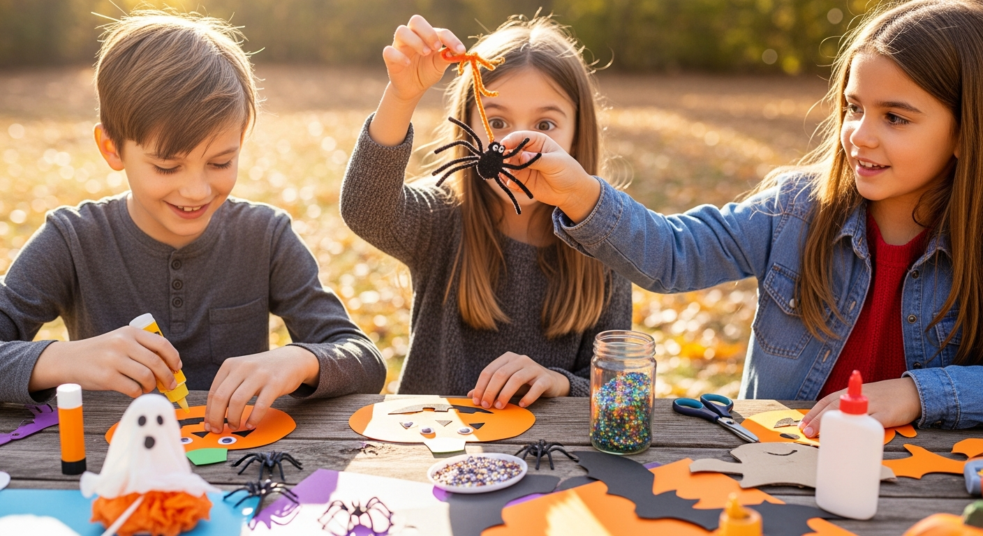 Spooky Fun & Skill Building: Easy Halloween Crafts Kids Love cover image
