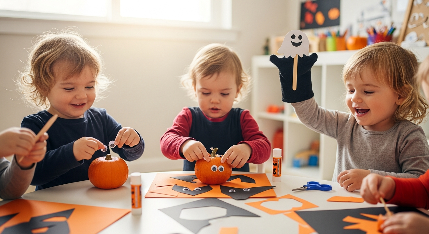 Engaging Toddler Crafts for Halloween Learning cover image