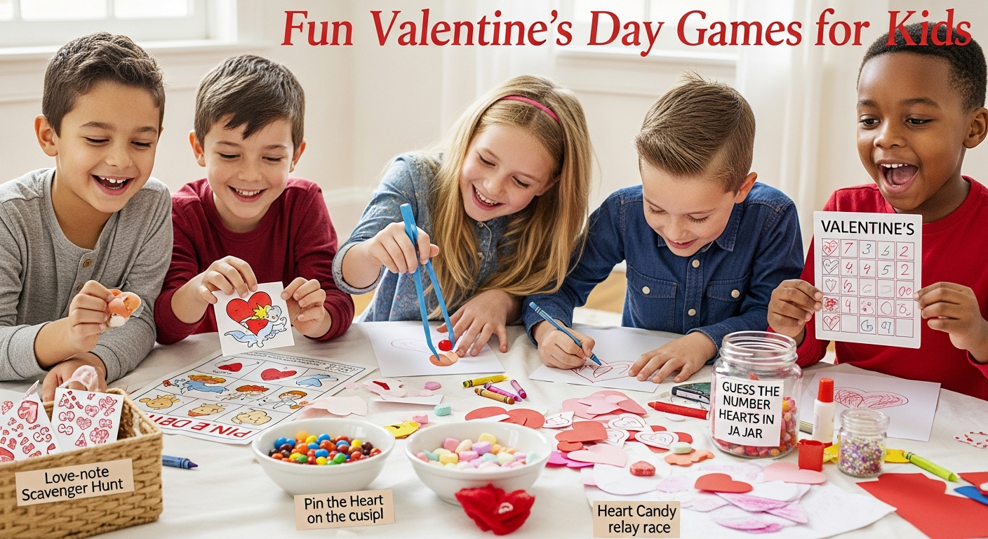 Fun Valentine's Day Games for Kids cover image