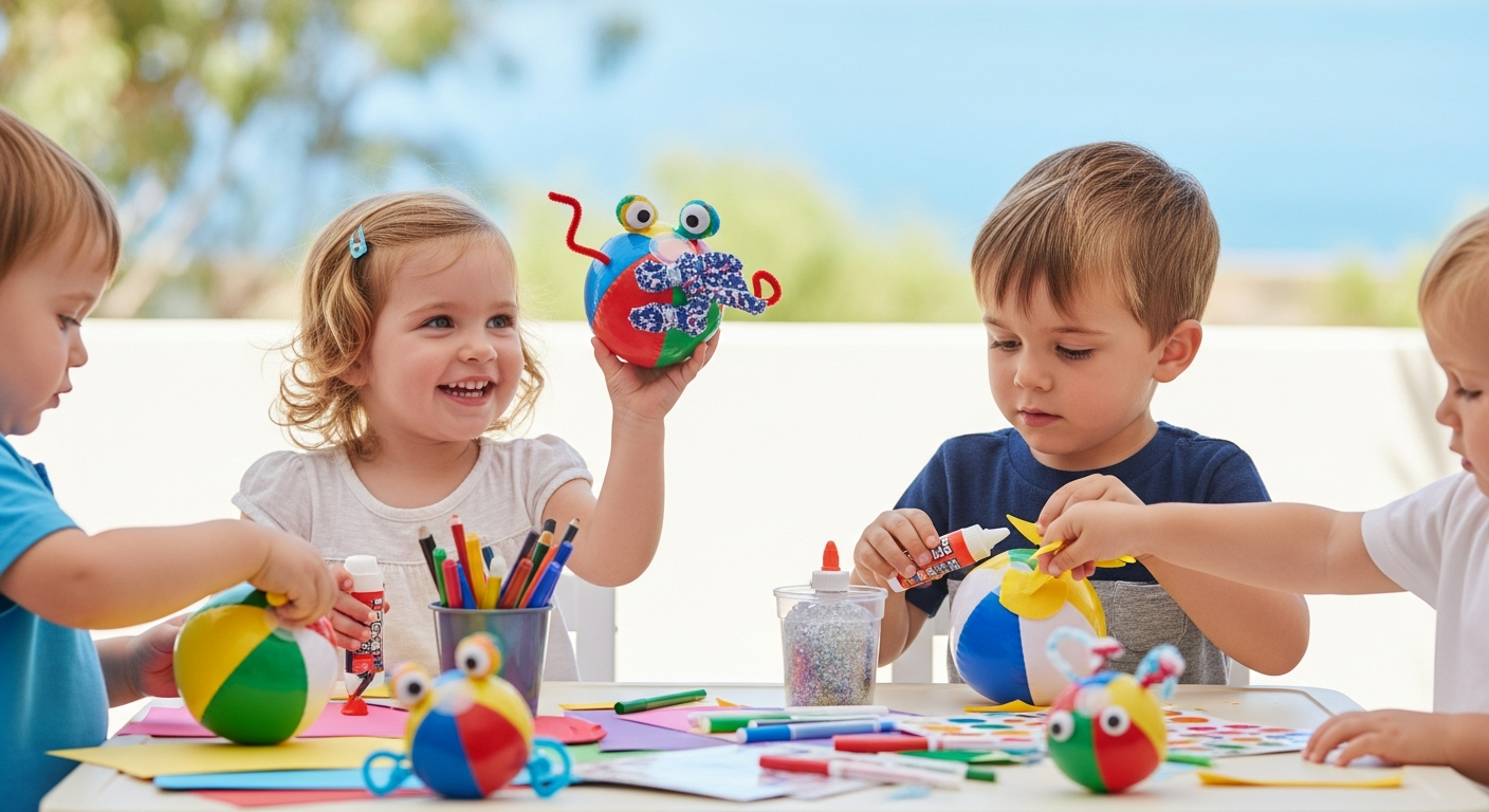 Bright Summer Fun: Easy Beach Ball Toddler Craft Ideas cover image