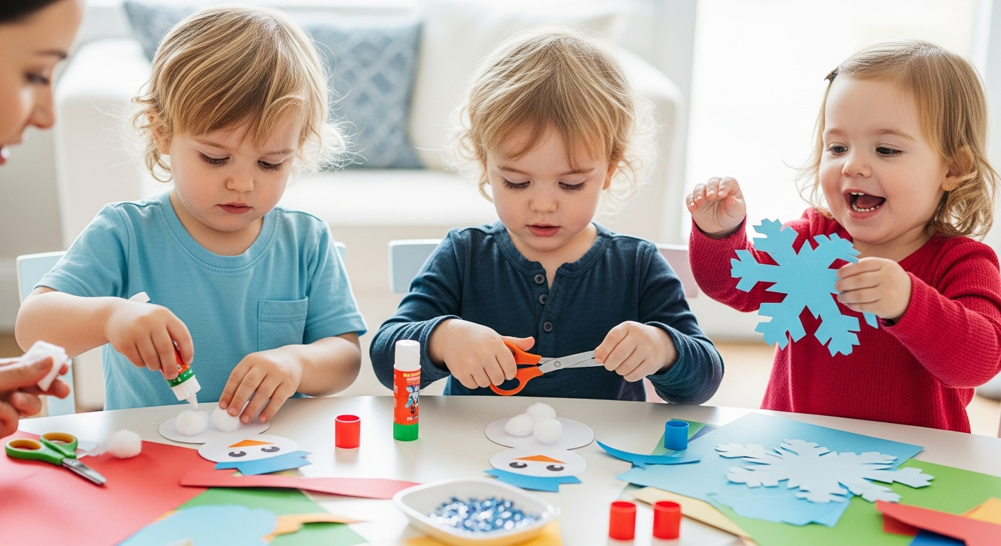 25 Easy Toddler Winter Crafts for Cold Days cover image