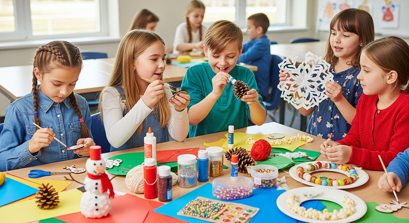 Easy Holiday Crafts for Kids at School: Sparking Joy and Learning cover image