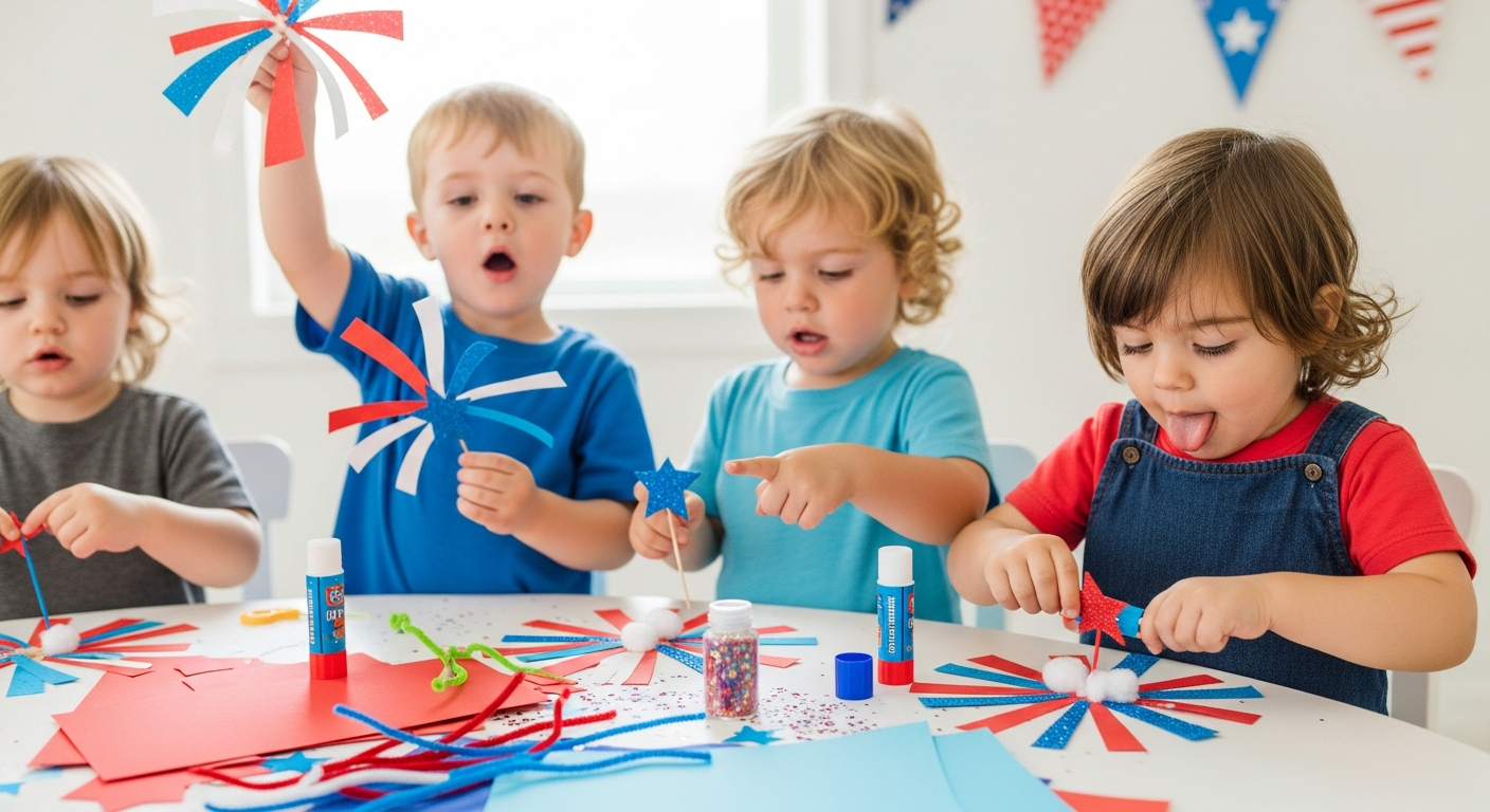 Fun Fourth of July Toddler Crafts for Speech Development cover image