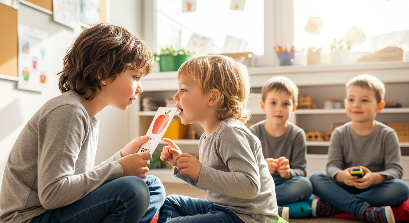Imagen de portada de Apoyo para niños con retraso del habla en el jardín de infancia