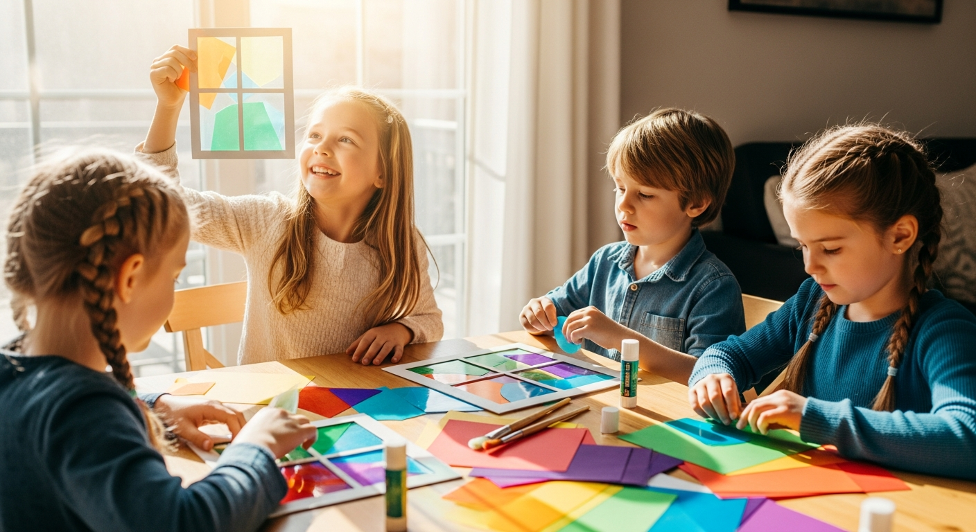 Window Wonders: Easy Stained Glass Craft for Kids cover image