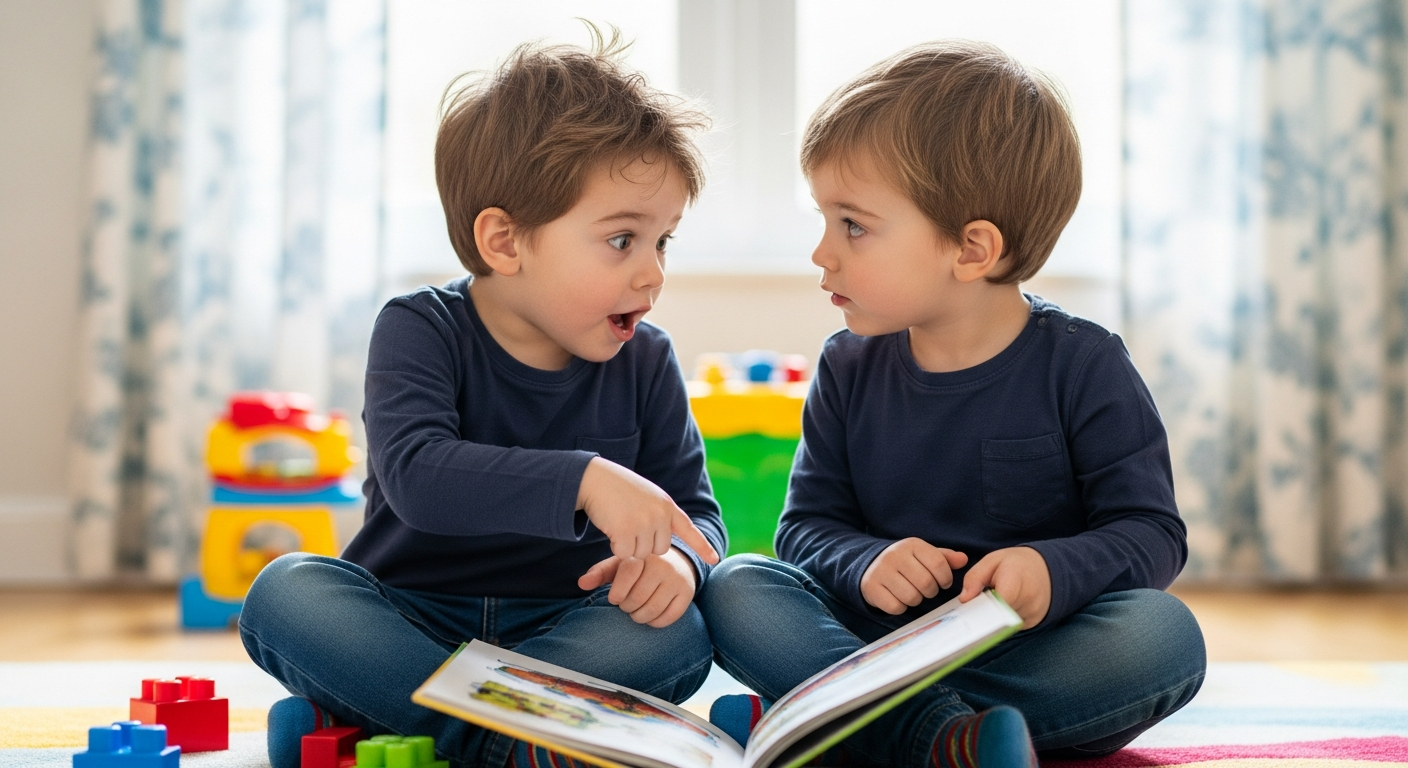 Imagen de portada de Desarrollo del habla en gemelos: Por qué se producen retrasos