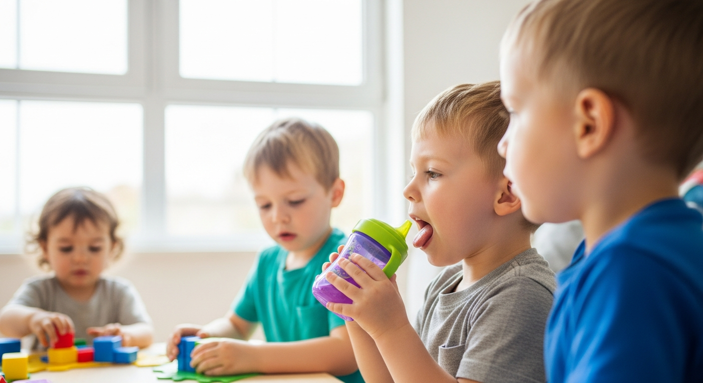 ¿Pueden los vasos con boquilla retrasar el habla? Lo que los padres deben saber imagen de portada