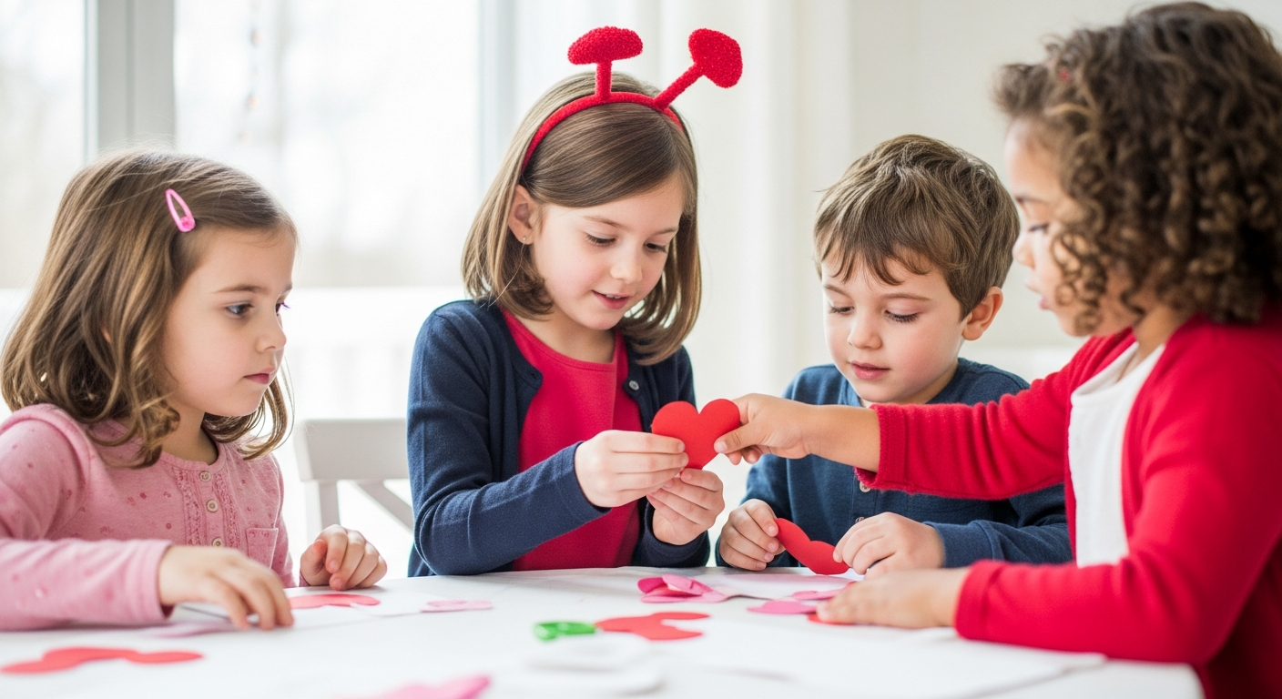 Crafting Love: Easy Valentine's Day Crafts for Kids cover image