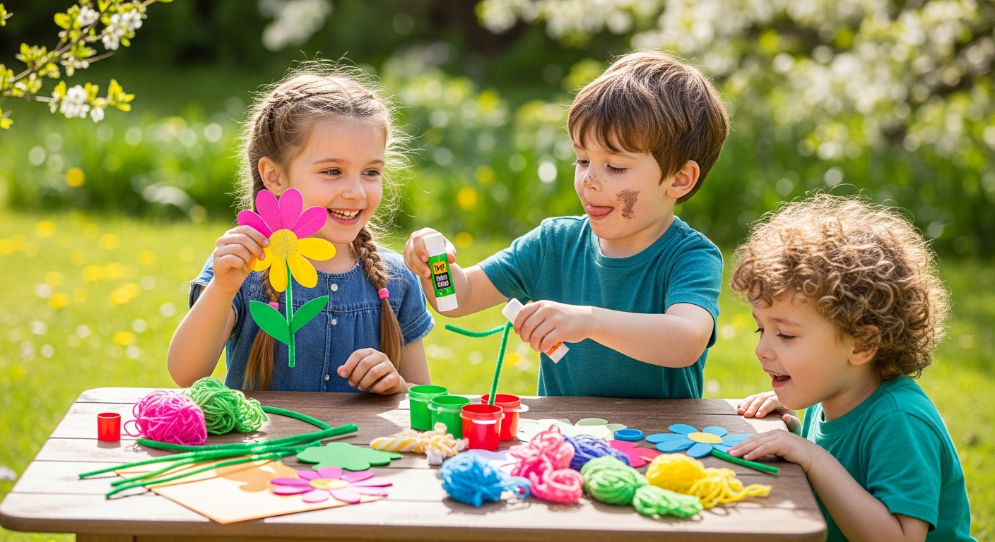 Easy Spring Crafts for Kids: Blossoming Fun That Builds Communication Skills cover image