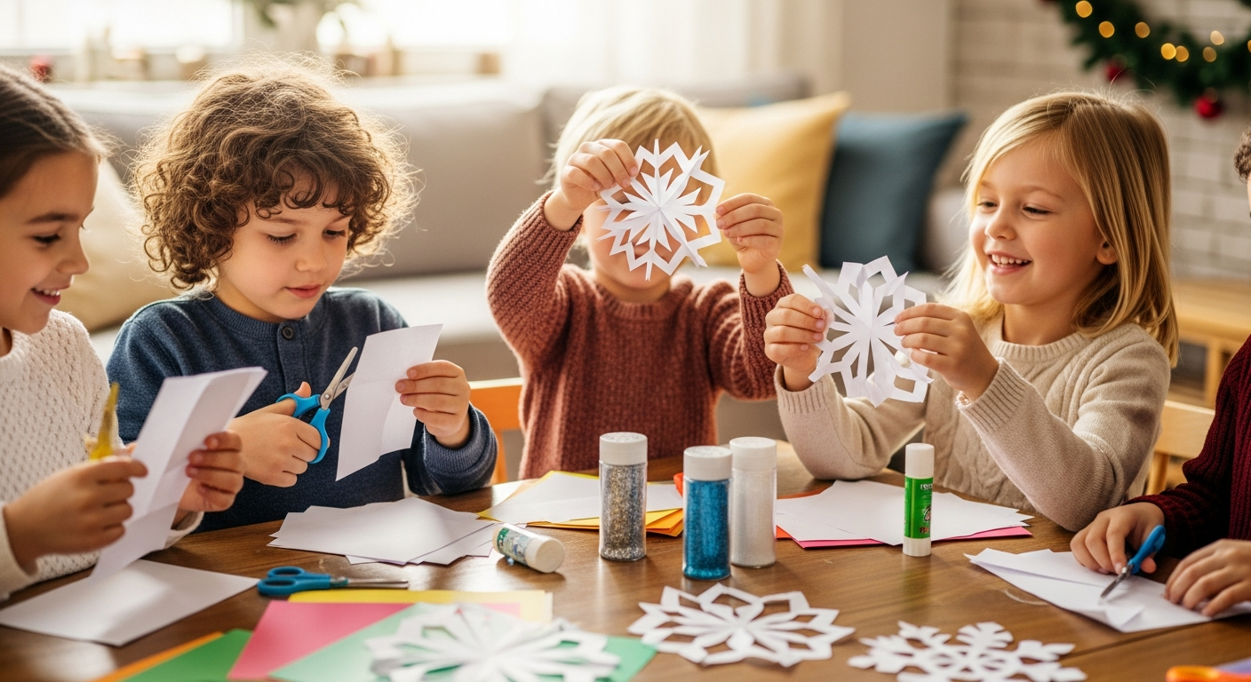 Easy Snowflake Crafts for Kids: Simple Winter Joy cover image