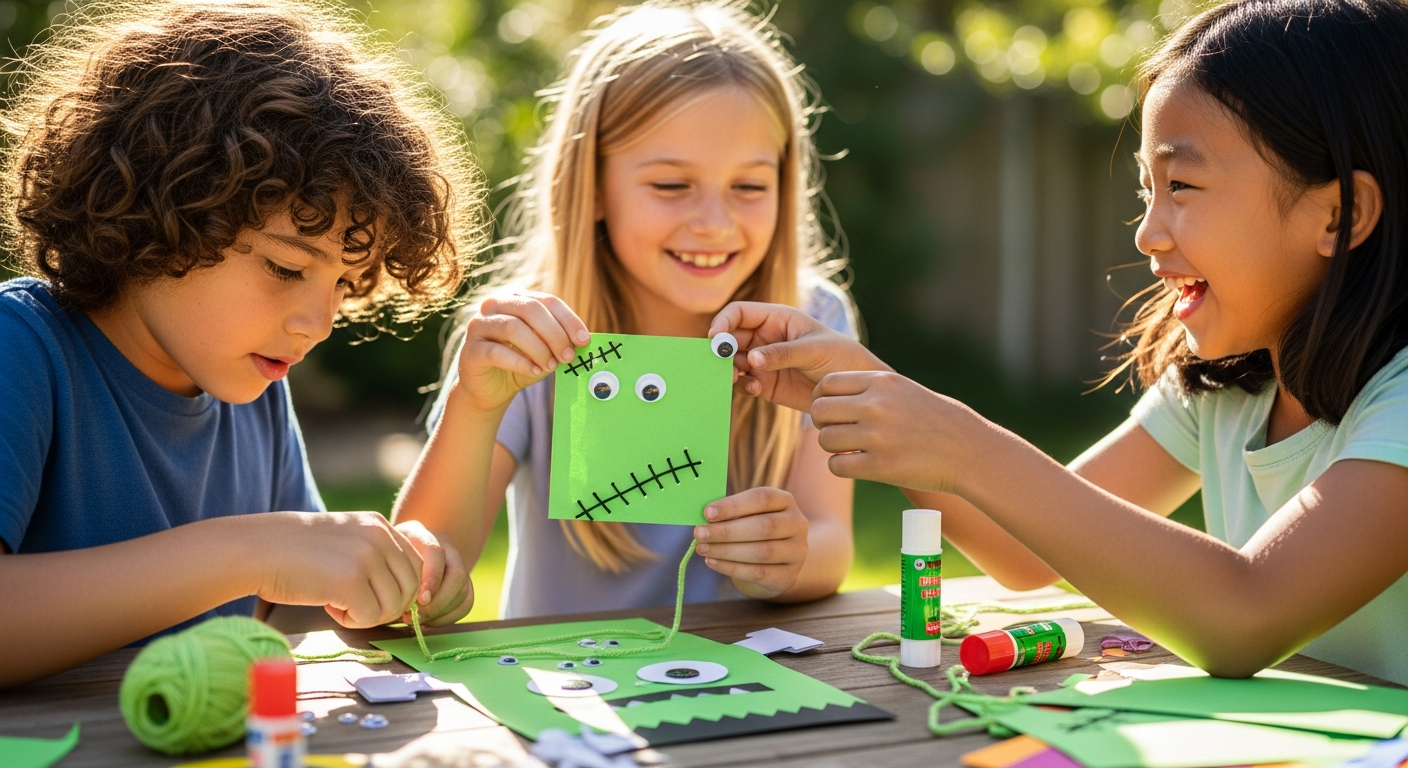 Easy Frankenstein Craft for Kids: Stitching Up Creativity & Communication cover image