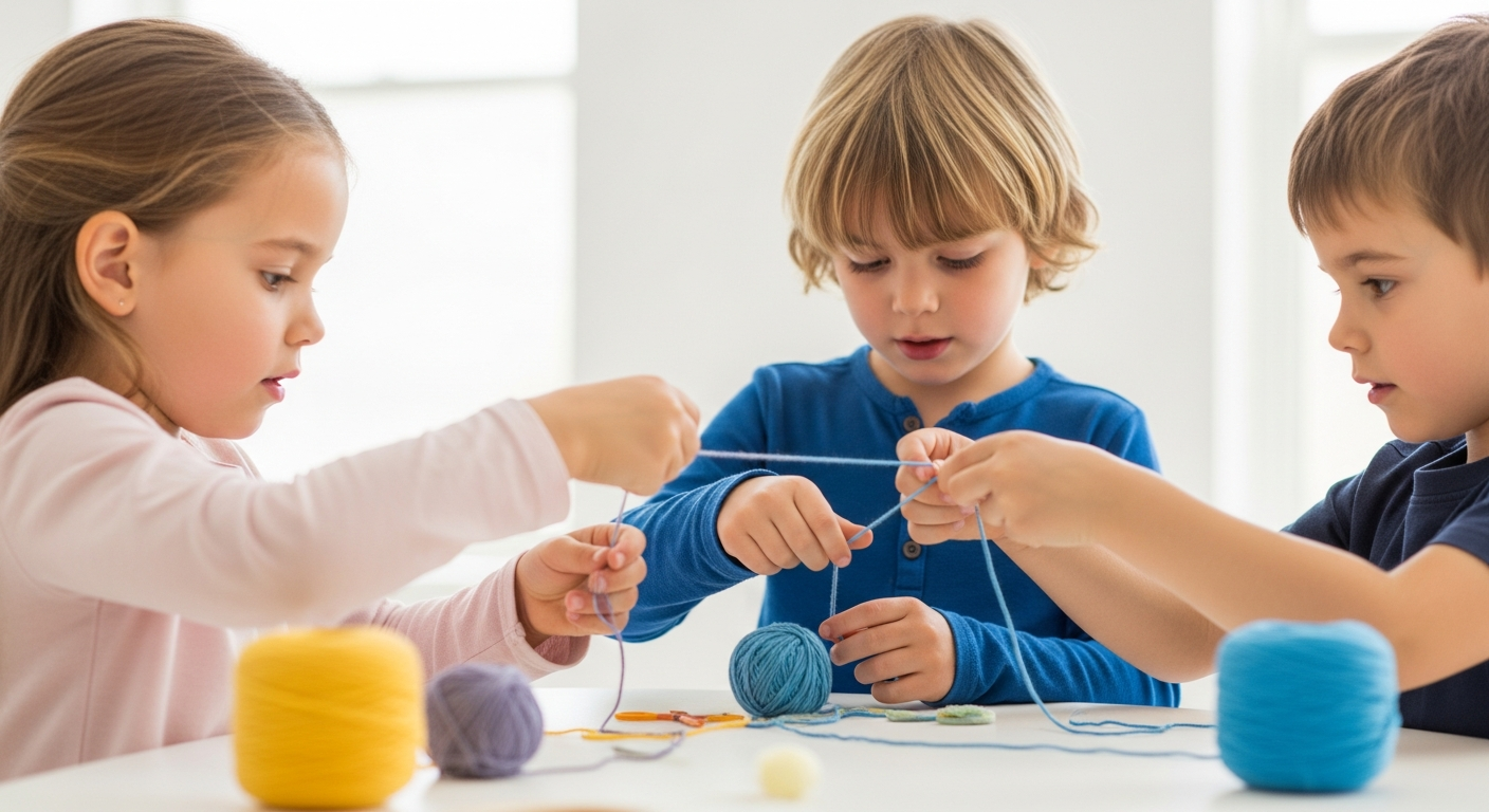 Easy Yarn Crafts for Kids: Simple Fun & Skill Building cover image